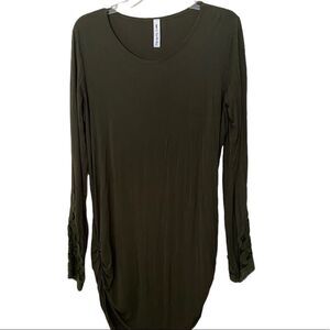 Vanilla Bay Army Green Long Sleeve Dress
